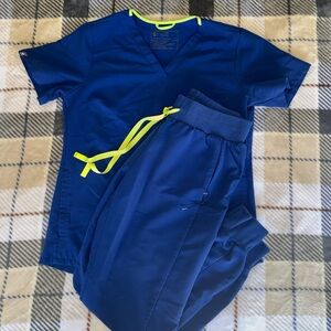 Figs Electric Blue Scrub Set ✨